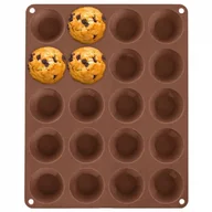 Formy do ciast - Forma silikonowa foremka do pieczenia mini muffinek na muffinki małe babeczki 20 sztuk kod: O-151763 - miniaturka - grafika 1