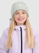 Czapki dla dzieci - 4F Czapka beanie odblaskowa dziewczęca - turkusowa Uniwersalny - miniaturka - grafika 1