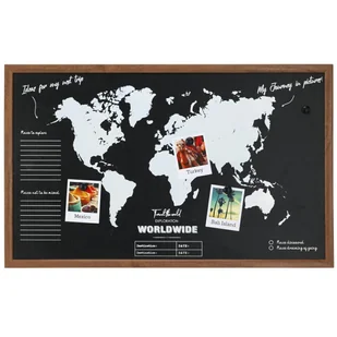 Tablica magnetyczna z mapą świata 78x48 cm - Tablice i flipcharty - miniaturka - grafika 1