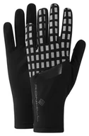 Rękawiczki sportowe męskie - RONHILL Rękawiczki biegowe AFTERHOURS GLOVE czarne - miniaturka - grafika 1