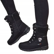 Śniegowce damskie - ﻿Śniegowce American Botki Trapery Ciepłe Czarne 40 - miniaturka - grafika 1