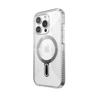 Speck Presidio Perfect-Clear Grip ClickLock & Magsafe - Etui iPhone 15 Pro (Clear / Chrome Finish / Serene Silver) - Etui i futerały do telefonów - miniaturka - grafika 1