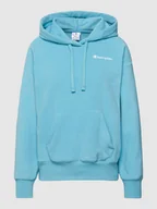 Bluzy sportowe damskie - Bluza z kapturem z wyhaftowanym logo - miniaturka - grafika 1