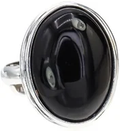 Pierścionki - Onyks Czarny Duży Pierścionek Srebro R10-26 - miniaturka - grafika 1