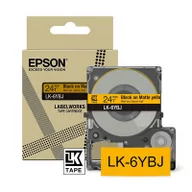 Taśmy do drukarek barwiące - Epson LK-6YBJ taśma matowa 24 mm, czarny na żółtym, oryginalna - miniaturka - grafika 1