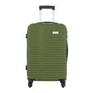 Walizki - Walizka podróżna w poziome paski 22" - zielony Semi Line - miniaturka - grafika 1