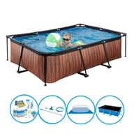 Baseny ogrodowe - Basen EXIT Timber Style - Basen stelażowy 220x150x60 cm - Umowa na basen - miniaturka - grafika 1