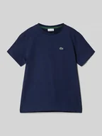 Koszulki dla chłopców - T-shirt z detalem z logo - miniaturka - grafika 1