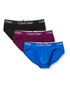 Majtki damskie - Calvin Klein Figi męskie zestaw 3 sztuk rozciągliwej bawełny, czarny, L - grafika 1