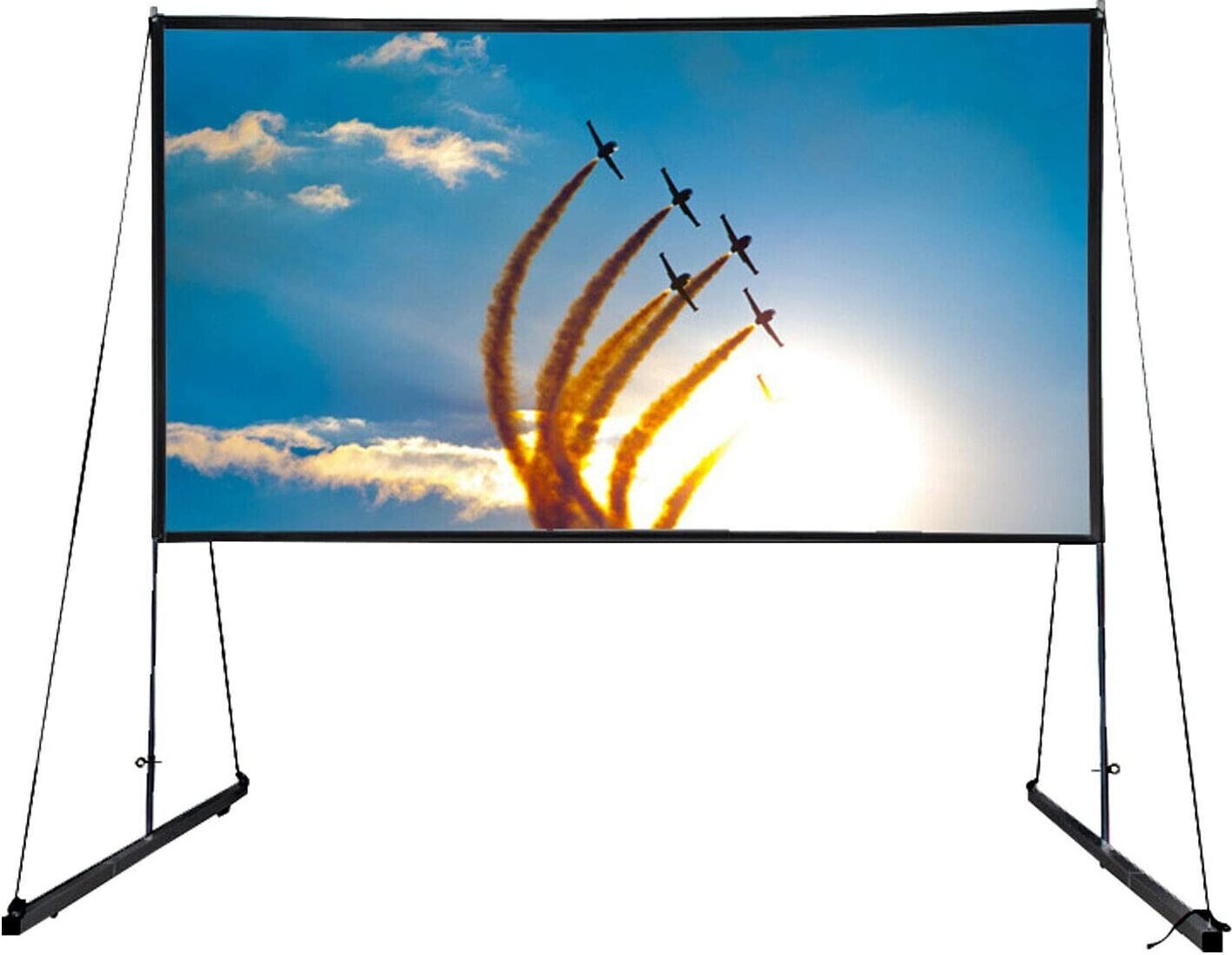 150-calowy ekran projekcyjny Ekran projekcyjny HD 4K Przenośny ekran slajdowy Ekran 16:9 343 × 198 × 80 cm