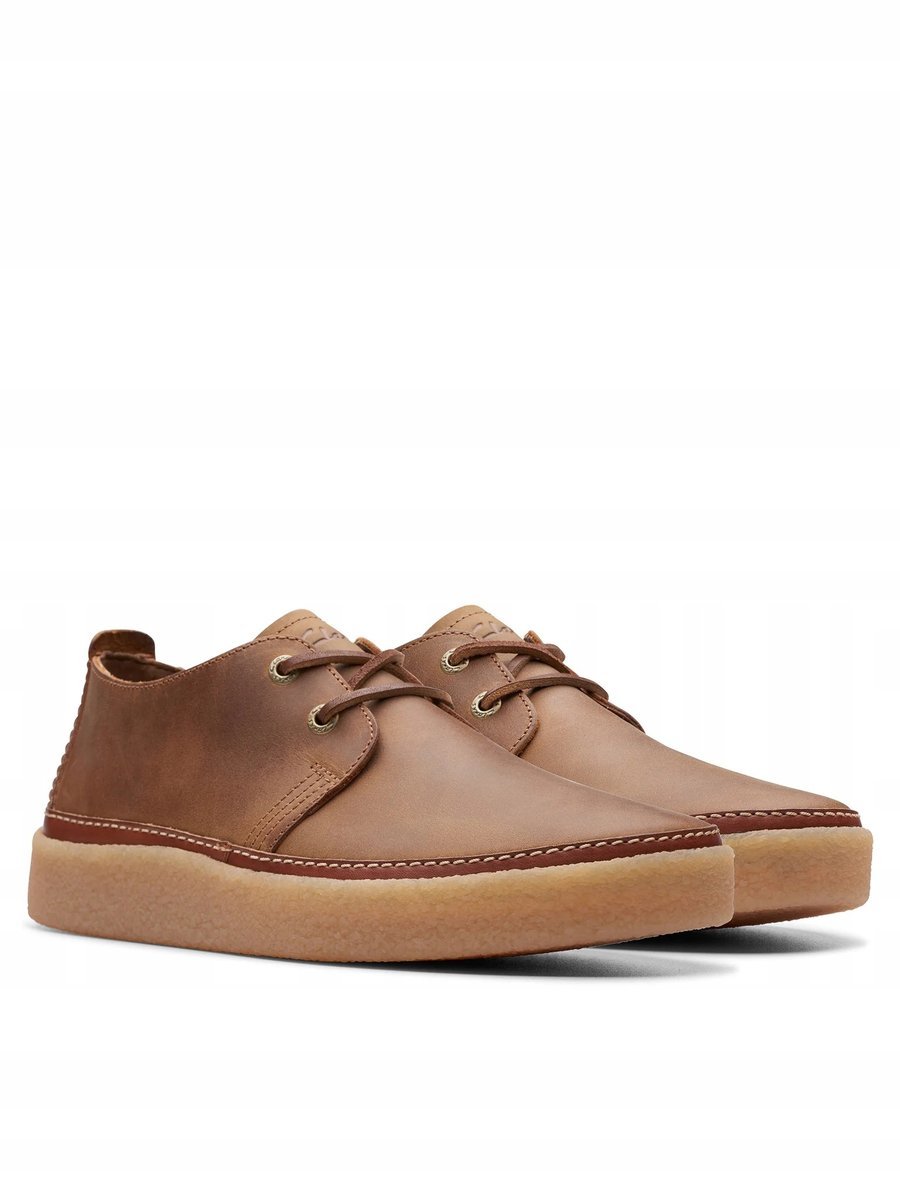 CLARKS MĘSKIE PÓŁBUTY SKÓRZANE BRĄZOWE SZNUROWANE 41 16KA
