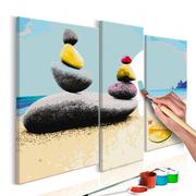 Malowanie po numerach - Obraz do samodzielnego malowania - Wakacyjna plaża (rozmiar 110x90) - miniaturka - grafika 1