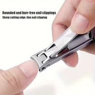 Akcesoria do paznokci - TEMU Nowoczesne klipy do paznokci ze stali nierdzewnej LHM z łukowatym ostrzem i pilnikiem do paznokci - Kompaktowy, diamentowy krój, przenośny - miniaturka - grafika 1