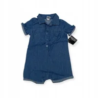 Rampersy - Rampers jeansowy dziewczęcy 18miesięcy Okie Dokie - miniaturka - grafika 1