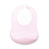 Śliniaki i fartuszki - BabyOno Silikonowy śliniak ultracienki 1598/02 różowy >> 0zł za wysyłkę przy zakupach od 149 zł << - miniaturka - grafika 1