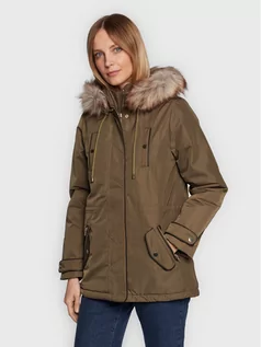 Kurtki damskie - NAF NAF Parka Buparkie THNK7 Zielony Regular Fit - grafika 1