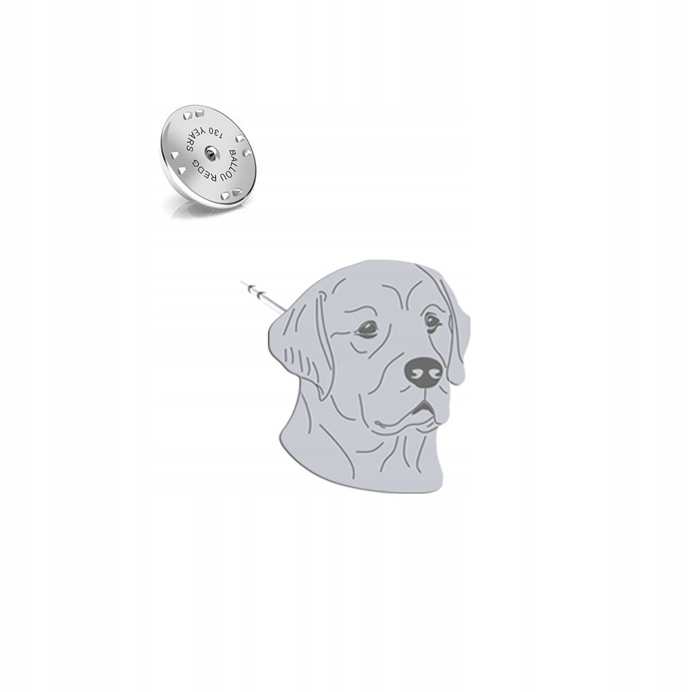 Wpinka Srebrna z psem Golden Retriever 925 Prezent Biżuteria DEDYKACJA
