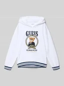 Bluzy dla dziewczynek - Bluza o kroju regular fit z kapturem i wyhaftowanym logo - miniaturka - grafika 1