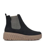 Botki damskie - Botki Rieker CEO-N2553-14 Granatowy - miniaturka - grafika 1