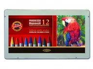 Kredki, ołówki, pastele i pisaki - Koh-I-Noor Akwarela firmy "kredki PROgresso" 12 W metalowym pudełku 8782012001PL - miniaturka - grafika 1