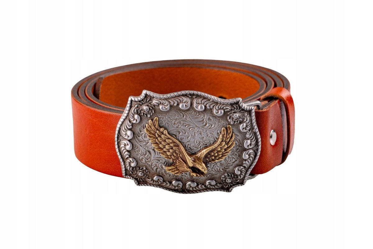 Pasek skórzany BÓR HUNTER GRACE - Little Brown Eagle-105