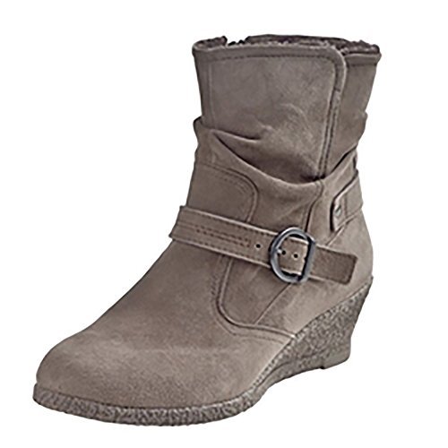 Manitu Klasyczne kozaki damskie 960811, beżowy - beżowy taupe 8-41 EU
