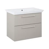 Szafki łazienkowe - Szafka pod umywalkę wisząca Ness 71.6x46x59 cm beżowa Sensea - miniaturka - grafika 1