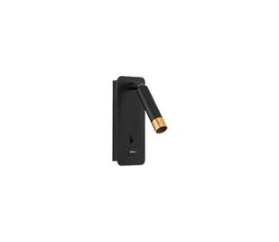 Naścienne oświetlenie punktowe z ładowarką USB 1xG9/35W/230V czarne/złoty - Lampy ścienne - miniaturka - grafika 1