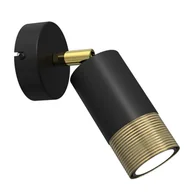 Lampy ścienne - Luminex Link 3880 kinkiet lampa ścienna 1x8W GU10 czarny/brązowy - miniaturka - grafika 1