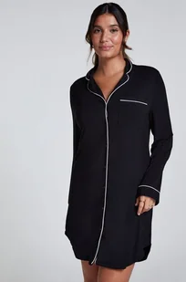 Hunkemöller Sukienka Essential z dżerseju z długim rękawem Czarny - Bielizna nocna Hunkemöller Sukienka Essential z dżerseju z długim rękawem Czarny - Bielizna nocna - miniaturka - grafika 1