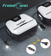 Akcesoria motoryzacyjne - KOMPRESOR SAMOCHODOWY 12V / 230V Pompka Sprężarka LED LCD Latarka - miniaturka - grafika 1