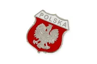 Dodatki do strojów karnawałowych - Przypinka Biało Czerwona Godło Polski Pins - miniaturka - grafika 1