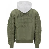 Odzież taktyczna i umundurowanie - Kurtka Alpha Industries MA-1 ZH Back EMB 138105 01 - Sage Green XL - miniaturka - grafika 1