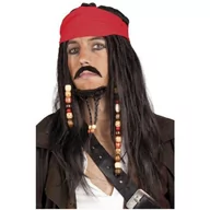 Dodatki do strojów karnawałowych - Boland Peruka party "Jack Sparrow", czarna - miniaturka - grafika 1