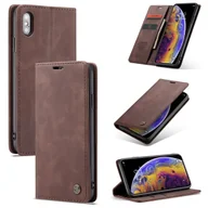 Etui i futerały do telefonów - Etui König Design kompatybilne z Apple iPhone XS Max ze sztucznej skóry - Brązowe etui na telefon komórkowy - miniaturka - grafika 1