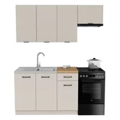 Meble kuchenne - Zestaw Mebli Kuchennych Presto 170 Cm Płyta Laminowana Kaszmir /Lamela Kaszmir - miniaturka - grafika 1