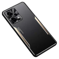 Etui i futerały do telefonów - Kompatybilny z Xiaomi Redmi Note 12 Pro 5G ze stopu aluminium + tylna pokrywa TPU Etui na telefon komórkowy zapobiegający upadkowi Złoto - miniaturka - grafika 1
