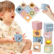 Klocki - VIGA Drewniane Klocki Sensoryczne PolarB - miniaturka - grafika 1