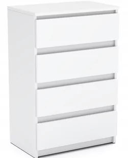KOMODA W NOWOCZESNYM STYLU 4 SZUFLADY BIAŁY MAT - Komody - miniaturka - grafika 1