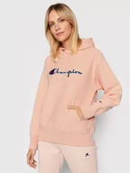 Bluzy damskie - Champion Bluza Script Logo 114788 Różowy Regular Fit - miniaturka - grafika 1