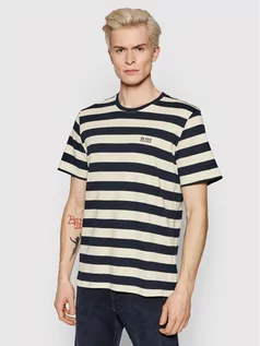 Koszulki męskie - Hugo Boss T-Shirt Stripe 50460363 Granatowy Regular Fit - grafika 1