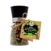 Sól - Dary Natury przyprawy i zioła BIO SÓL HIMALAJSKA W MŁYNKU Z ZIOŁAMI BIO DO SAŁATEK 95 g - - miniaturka - grafika 1