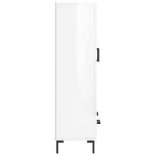 Wysoka szafka, biała z połyskiem, 69,5x31x115 cm Lumarko! - Szafki do salonu - miniaturka - grafika 8