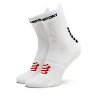 Skarpetki męskie - Skarpety wysokie unisex Compressport Pro Racing V4.0 Run High XU00046B Biały - miniaturka - grafika 1