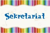 Pomoce naukowe - Tabliczka z kolorowymi kredkami: Sekretariat - miniaturka - grafika 1