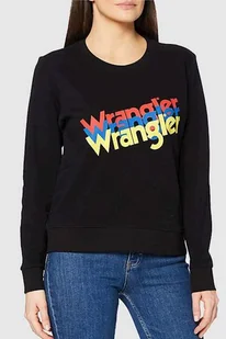 DAMSKA BLUZA MATERIAŁOWA WRANGLER CREW SWEAT BLACK W6Z2HA100 112130860 - Wrangler - Bluzy damskie - miniaturka - grafika 1