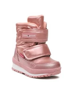 Śniegowce damskie - Tommy Hilfiger Śniegowce Snow Boot T3A5-32434-1485 M Różowy - grafika 1