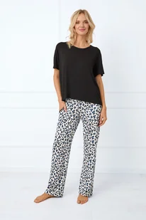 Piżama damska krótki rękaw, długie spodnie Savanna - Italian Fashion - Piżamy damskie - miniaturka - grafika 1