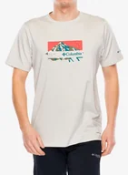 Koszulki i topy damskie - Koszulka szybkoschnąca Columbia Ice Lake II S/S Tee - dark stone/peak direction - miniaturka - grafika 1