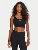 Koszulki i topy damskie - Roxy Biustonosz sportowy Heart Into It Attitude ERJKT04326 Czarny - miniaturka - grafika 1